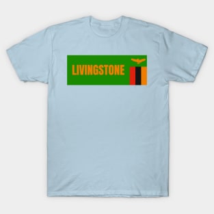 Livingstone City in Zambian Flag T-Shirt